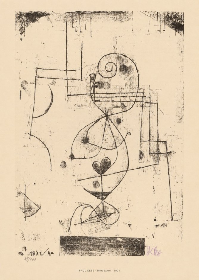 Paul Klee Herzdame No5 - Poszter