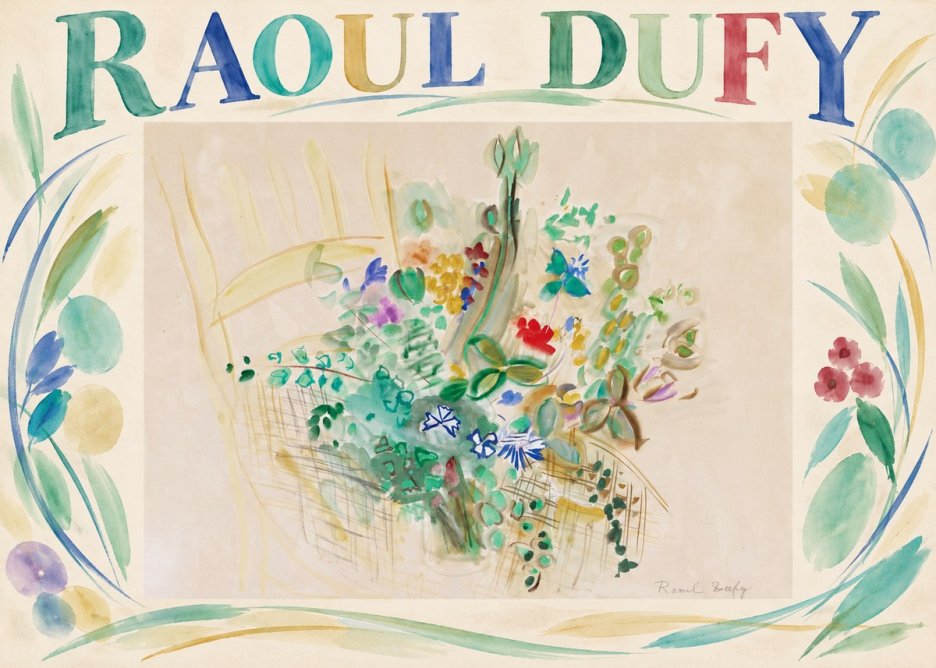 Raoul Dufy Bouquet in a Basket No5 - Poszter