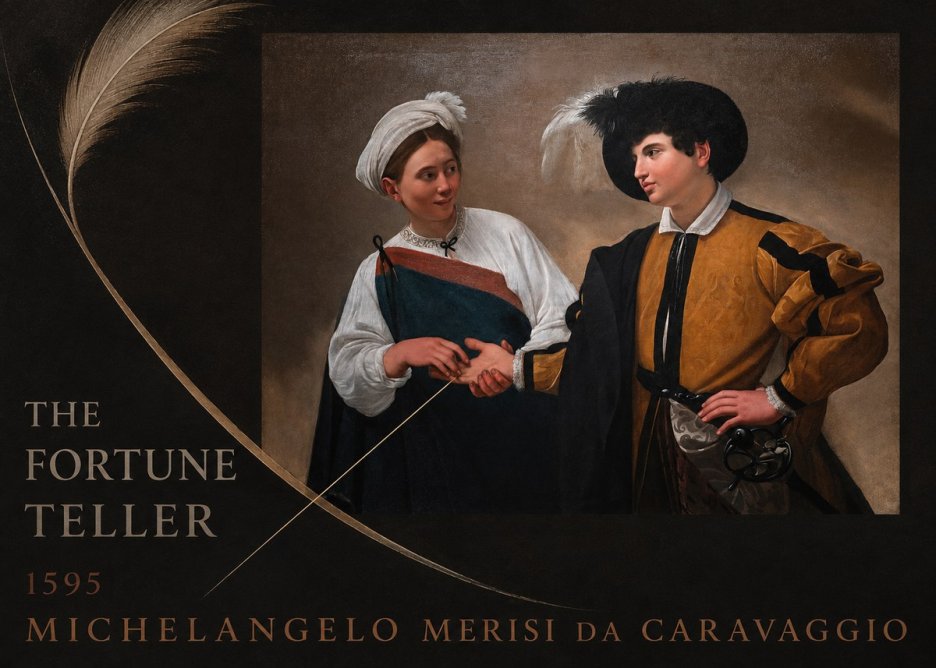 Michelangelo Merisi da Caravaggio The Fortune Teller II No6 - Poszter
