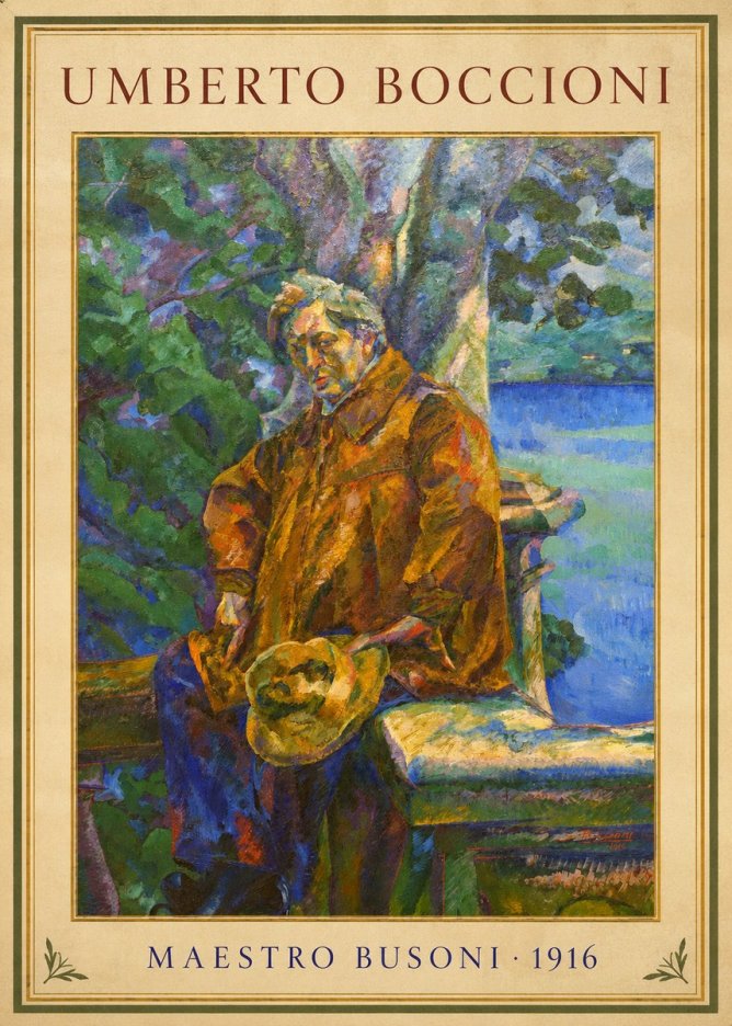 Umberto Boccioni Maestro Busoni No2 - Poszter