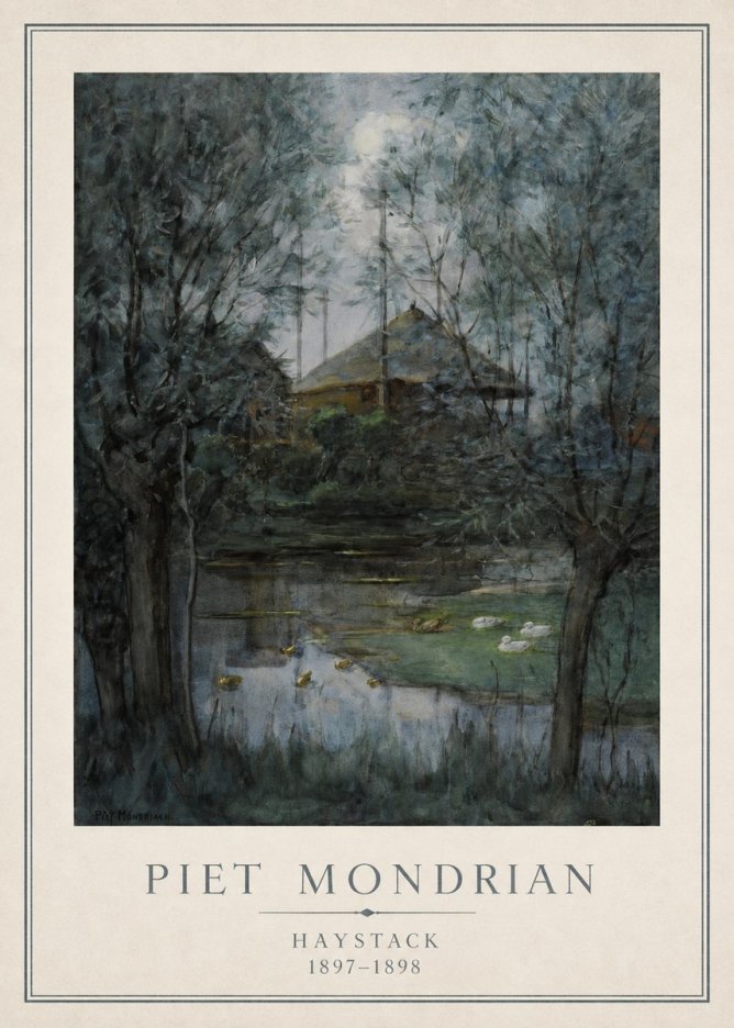 Piet Mondrian Haystack No1 - Poszter