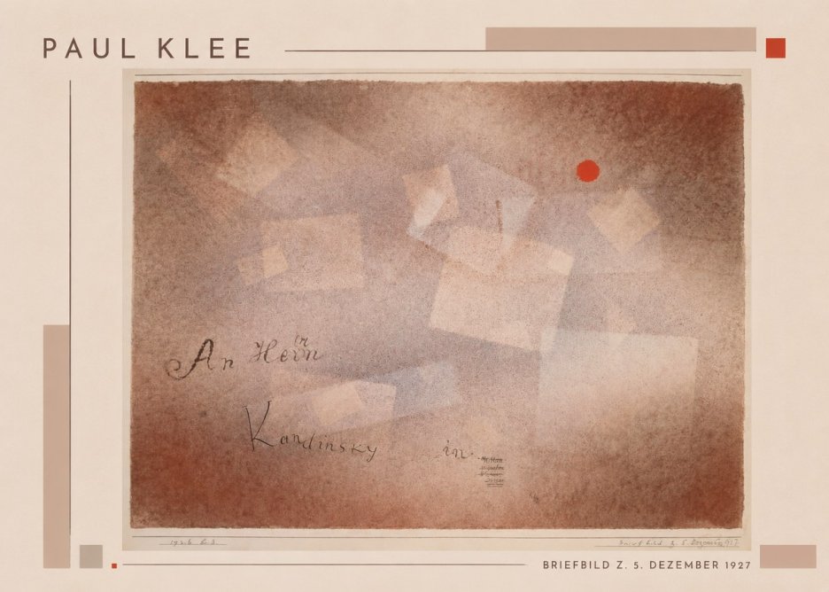 Paul Klee Briefbild Z. 5. Dezember 1927 No1 - Poszter