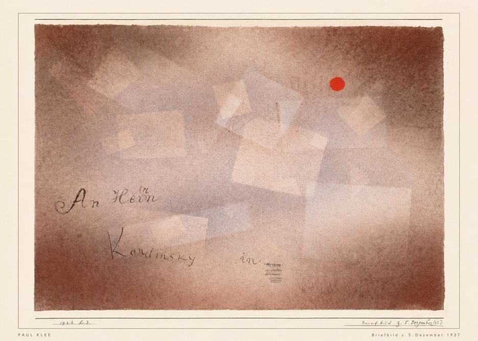 Paul Klee Briefbild Z. 5. Dezember 1927 No5 - Poszter