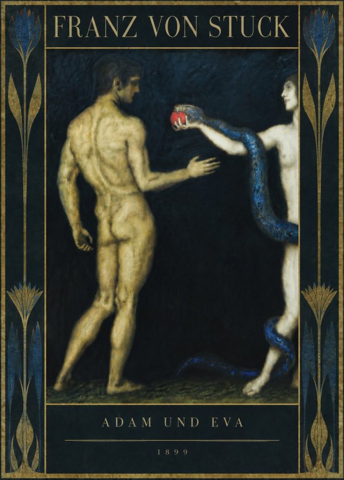 Franz von Stuck Adam Und Eva No6 - Poszter