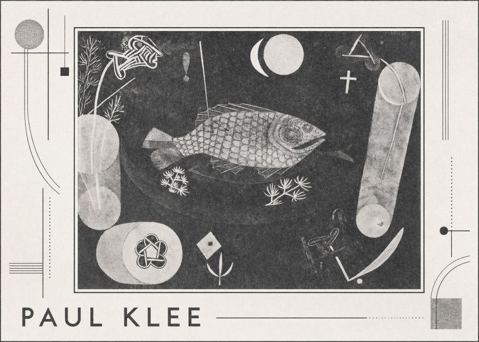 Paul Klee Abstract Fish No3 - Poszter
