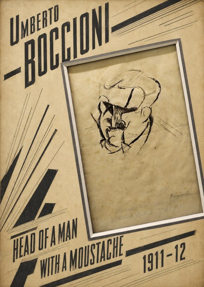 Umberto Boccioni Head of a Man with a Moustache No2 - Poszter