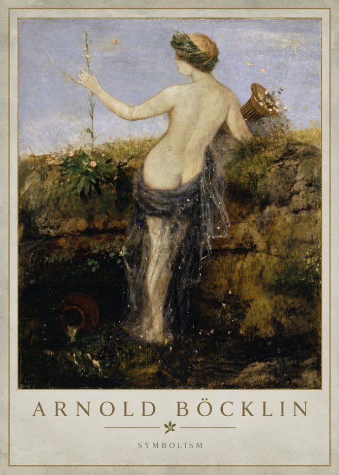 Arnold Böcklin Nymph in a Spring Forest No2 - Poszter