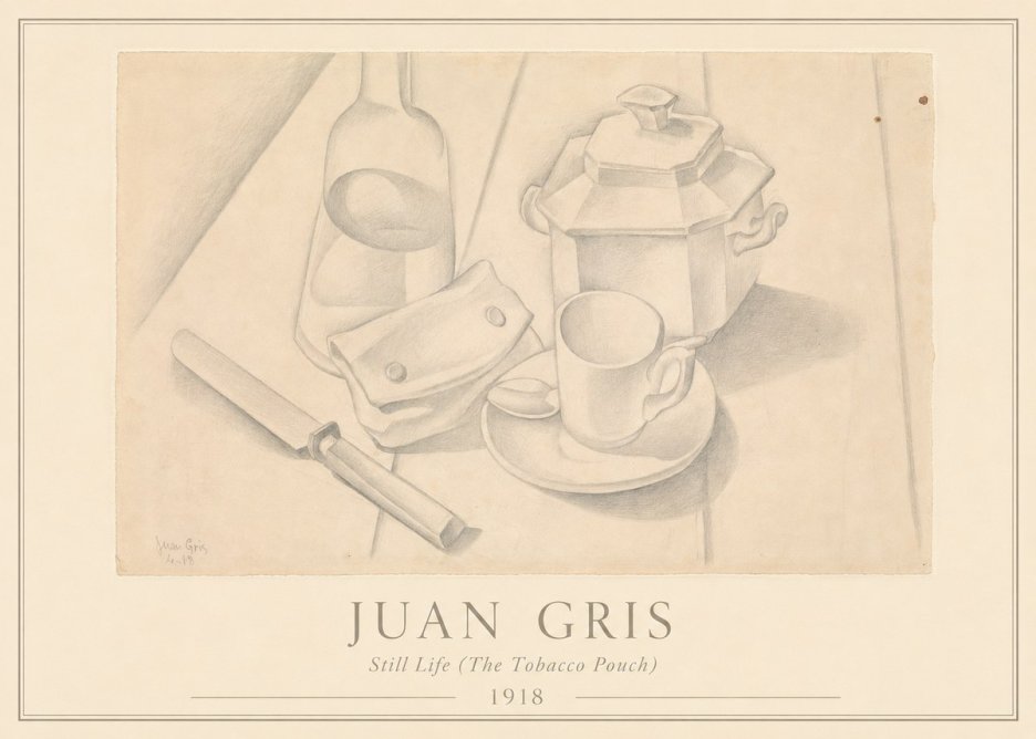 Juan Gris Still Life (the Tobacco Pouch) No3 - Poszter