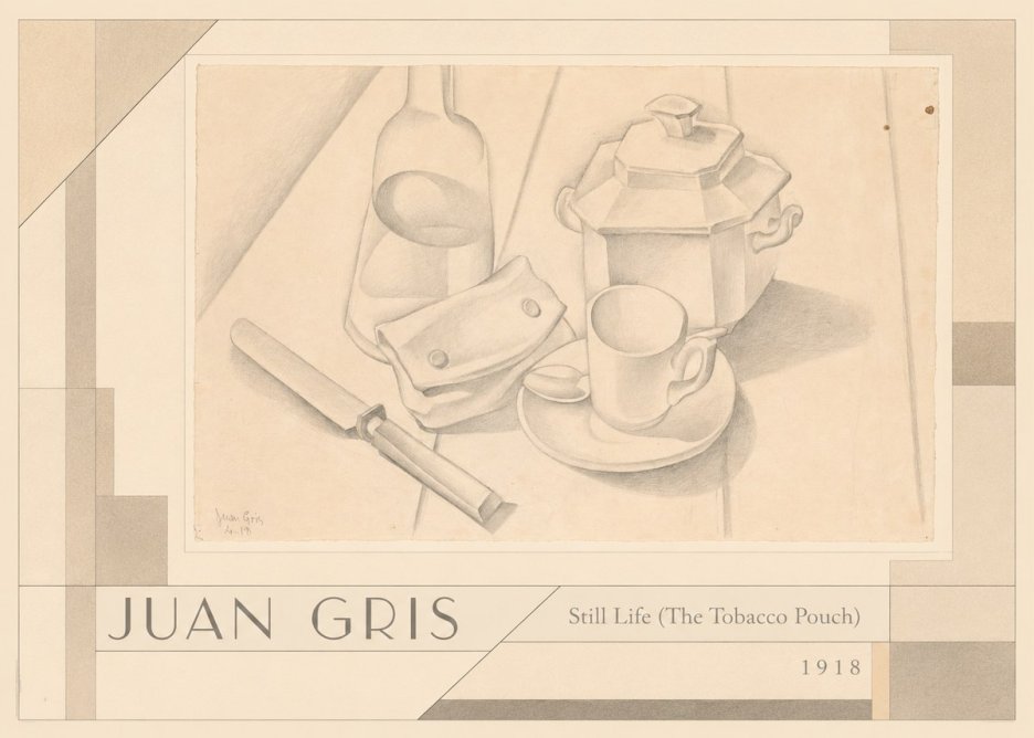 Juan Gris Still Life (the Tobacco Pouch) No4 - Poszter