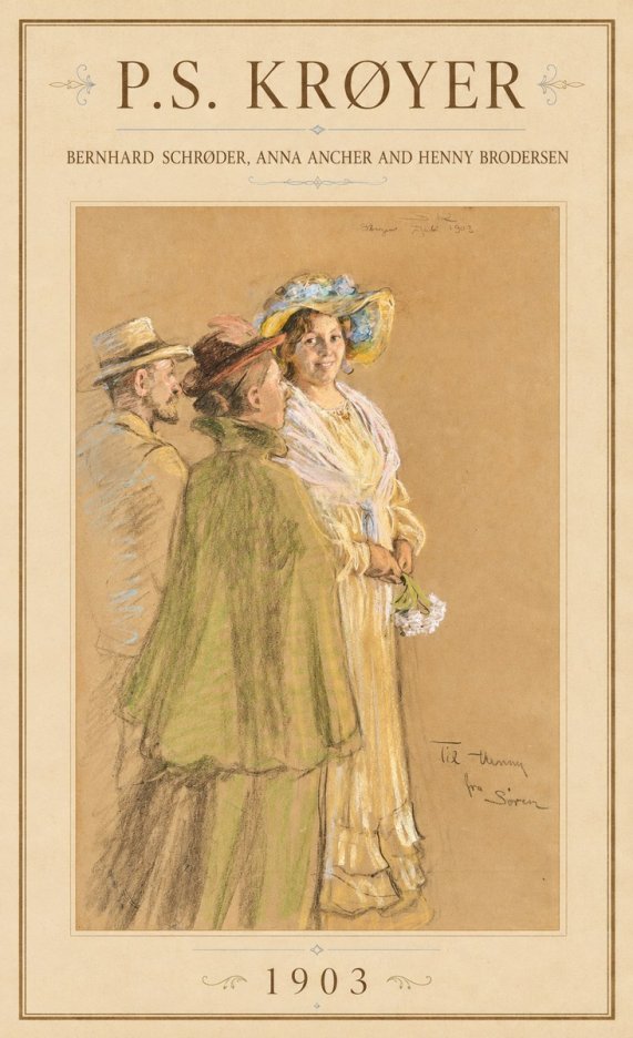 P.S. Krøyer Bernhard Schrøder, Anna Ancher and Henny Brodersen No1 - Poszter
