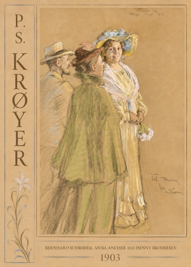 P.S. Krøyer Bernhard Schrøder, Anna Ancher and Henny Brodersen No2 - Poszter