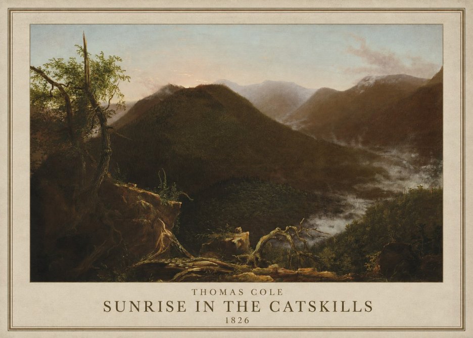 Thomas Cole Sunrise in the Catskills I No1 - Poszter
