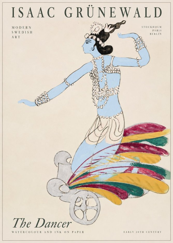 Isaac Grünewald Dancer on a Chariot No2 - Poszter