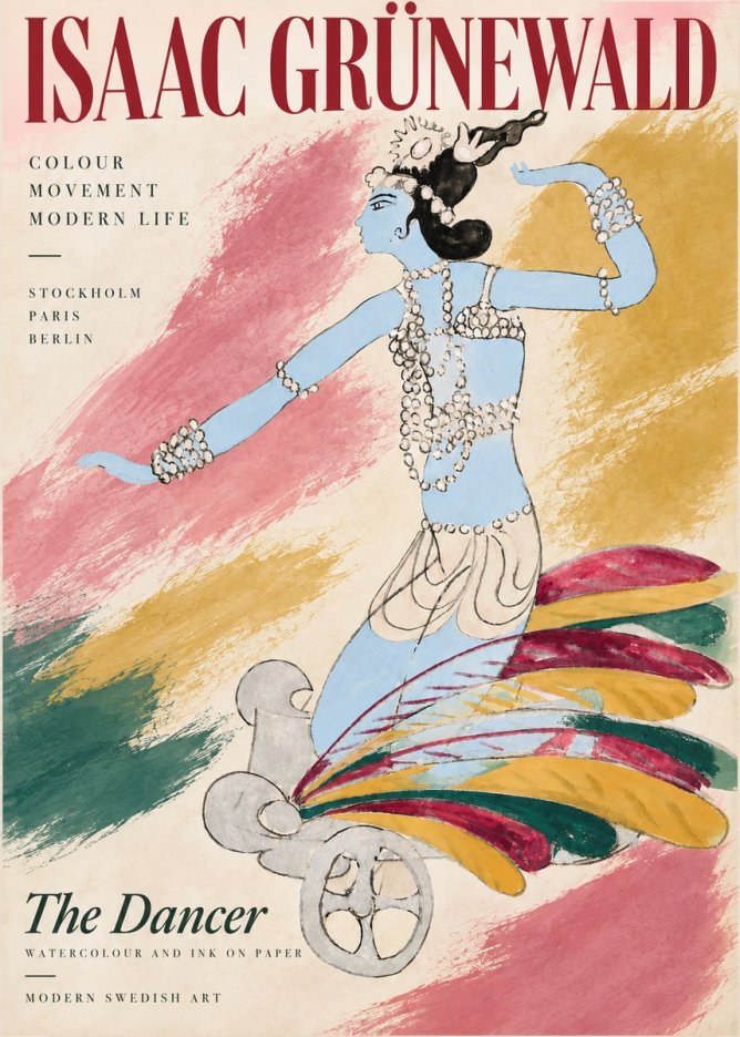 Isaac Grünewald Dancer on a Chariot No4 - Poszter