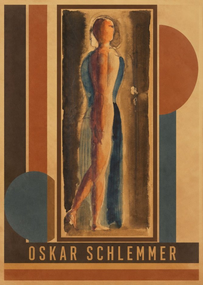 Oskar Schlemmer Figure Study No3 - Poszter