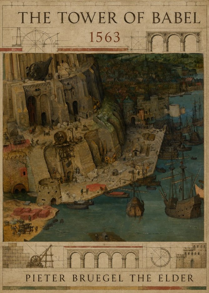 Pieter Bruegel The Tower of Babel VI No2 - Poszter