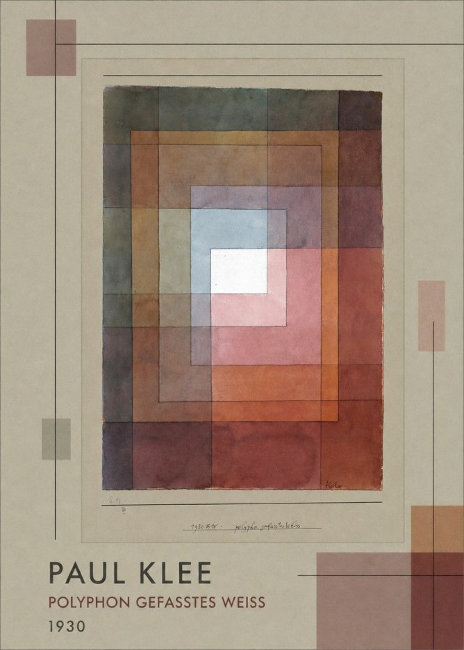 Paul Klee Polyphon Gefasstes Weiss No1 - Poszter