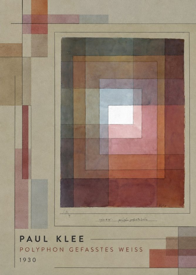 Paul Klee Polyphon Gefasstes Weiss No2 - Poszter