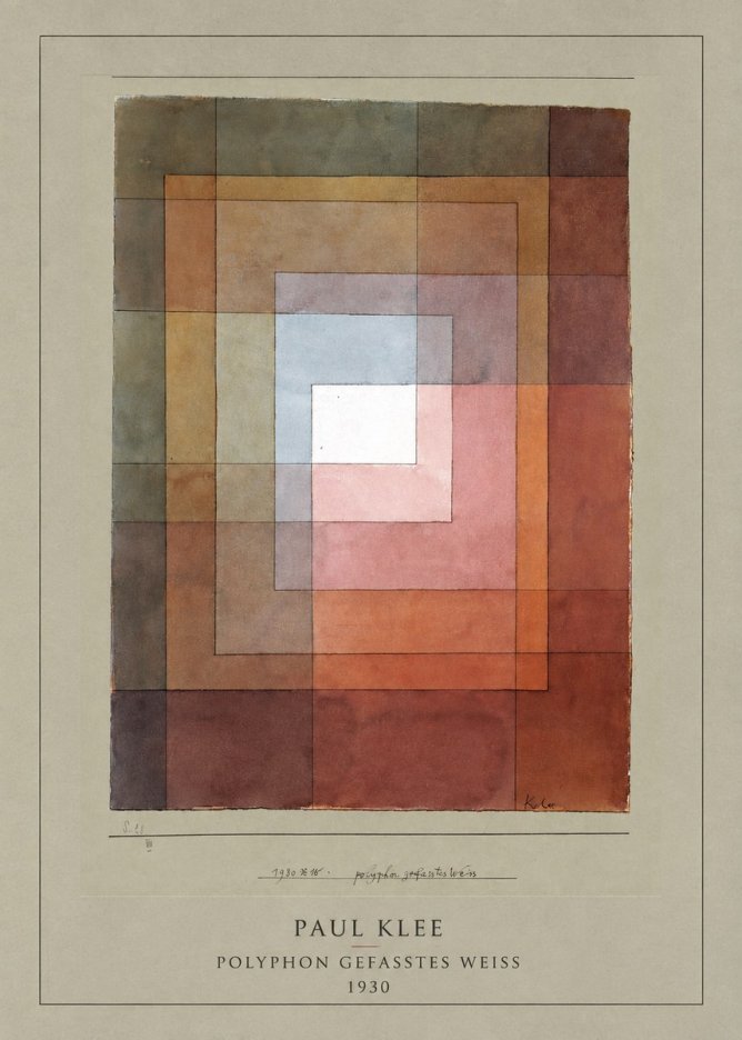 Paul Klee Polyphon Gefasstes Weiss No4 - Poszter