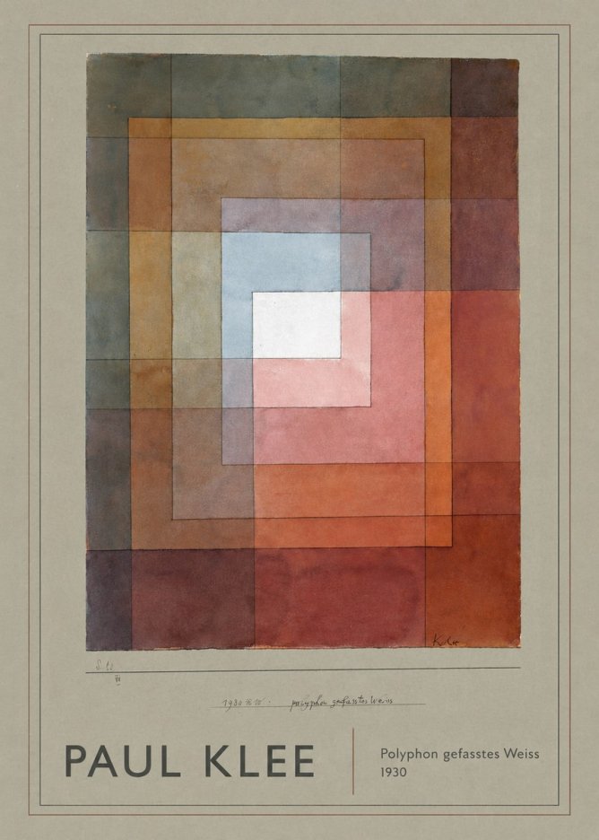 Paul Klee Polyphon Gefasstes Weiss No6 - Poszter