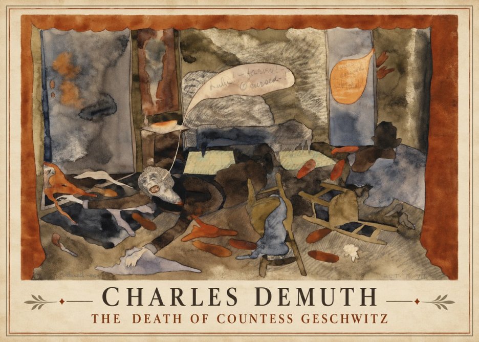 Charles Demuth The Death of Countess Geschwitz No1 - Poszter