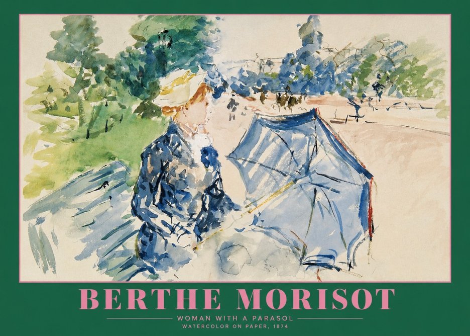 Berthe Morisot Woman with a Parasol No2 - Poszter