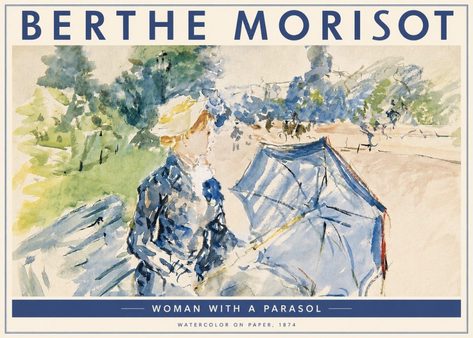 Berthe Morisot Woman with a Parasol No4 - Poszter