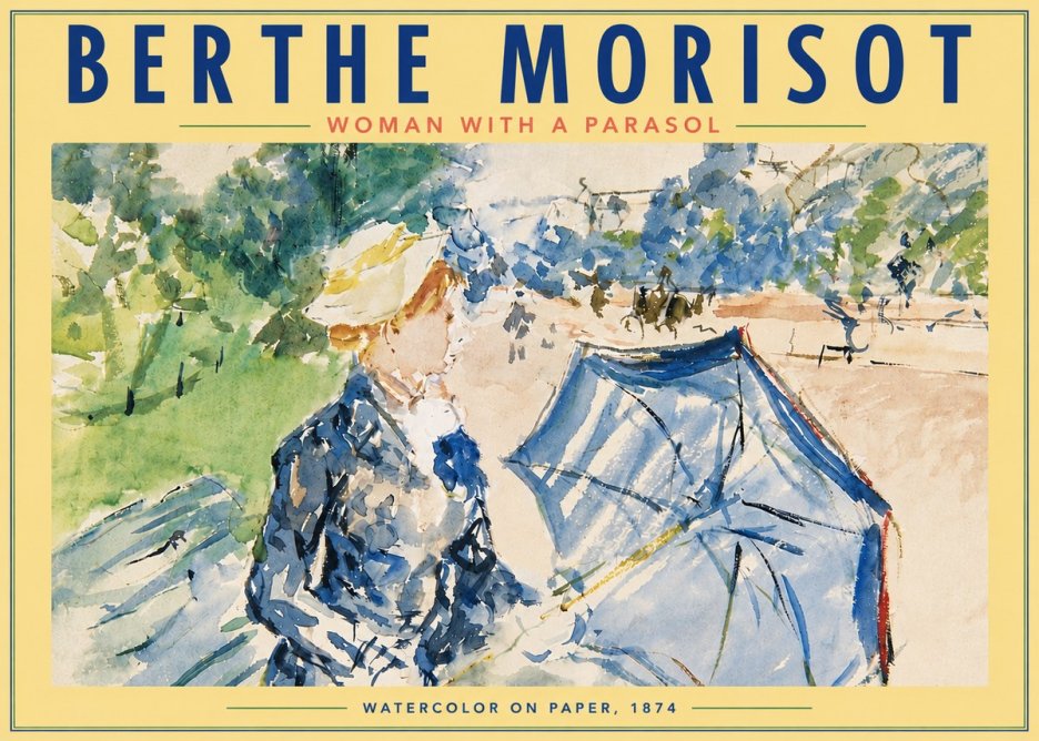 Berthe Morisot Woman with a Parasol No6 - Poszter