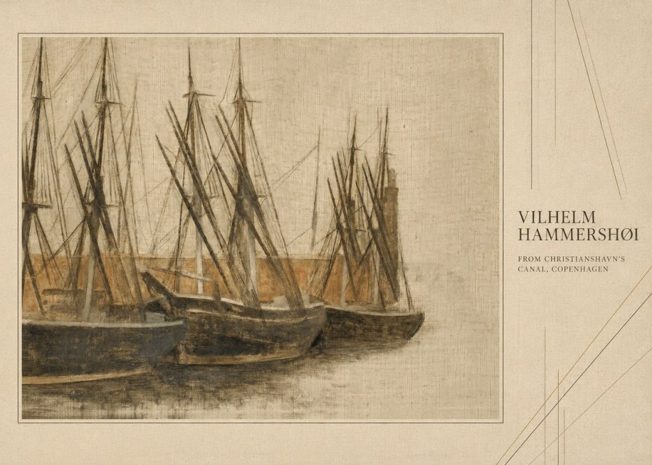 Vilhelm Hammershøi From Christianshavn's Canal, Copenhagen No4 - Poszter