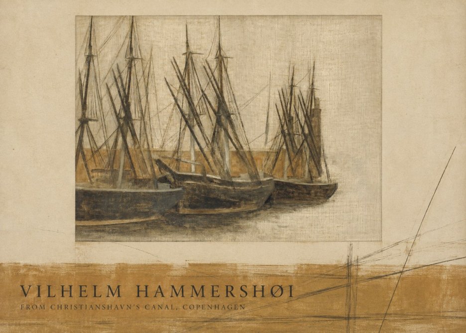 Vilhelm Hammershøi From Christianshavn's Canal, Copenhagen No6 - Poszter
