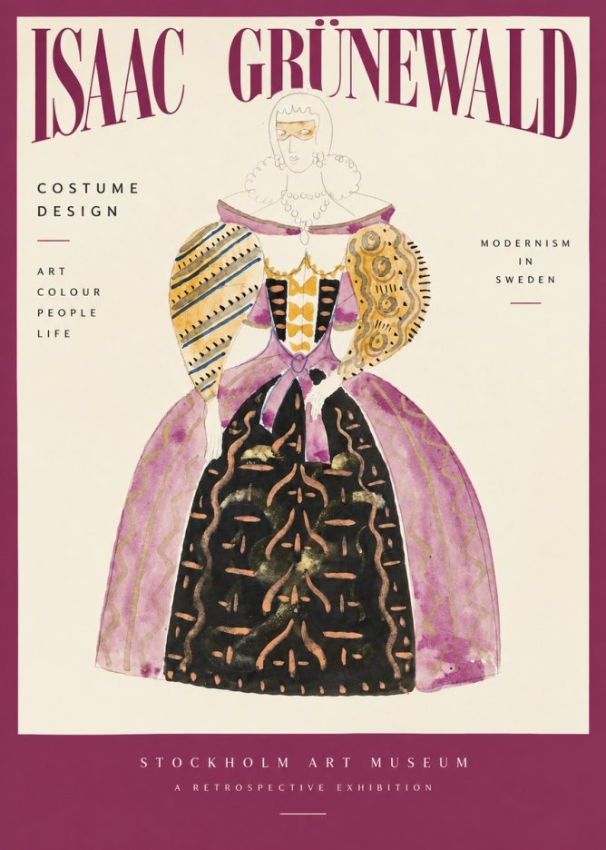 Isaac Grünewald Costume Design V No3 - Poszter