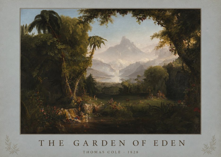 Thomas Cole The Garden of Eden I No3 - Poszter