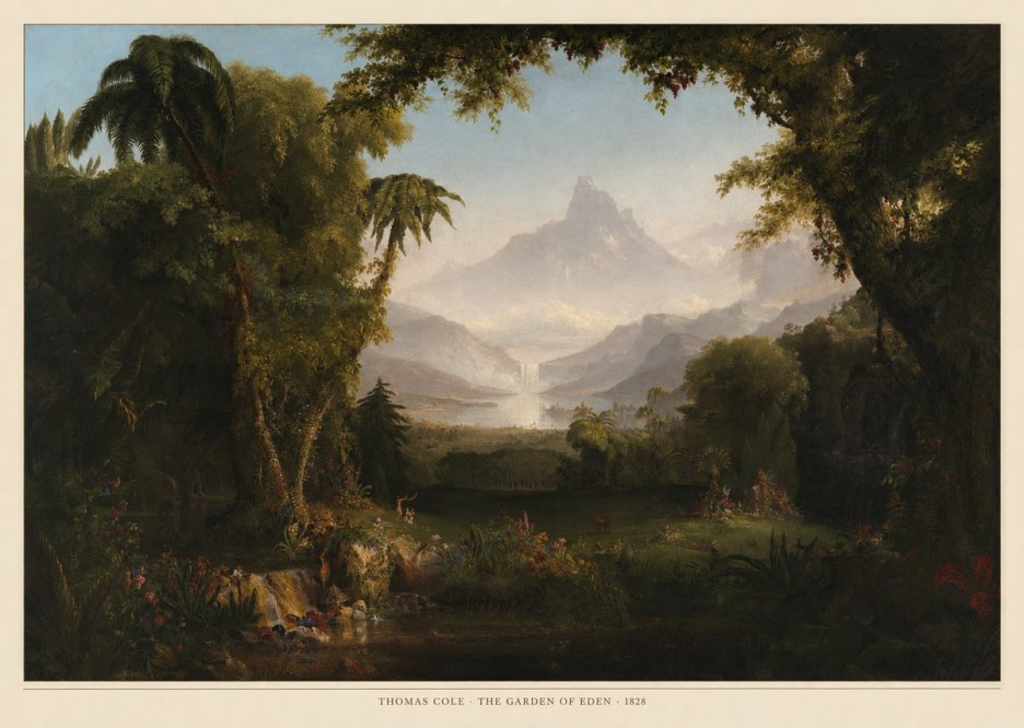 Thomas Cole The Garden of Eden I No6 - Poszter