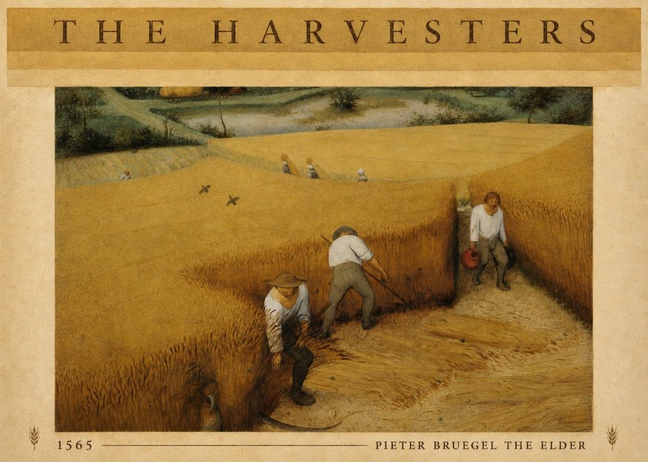 Pieter Bruegel The Harvesters IV No6 - Poszter