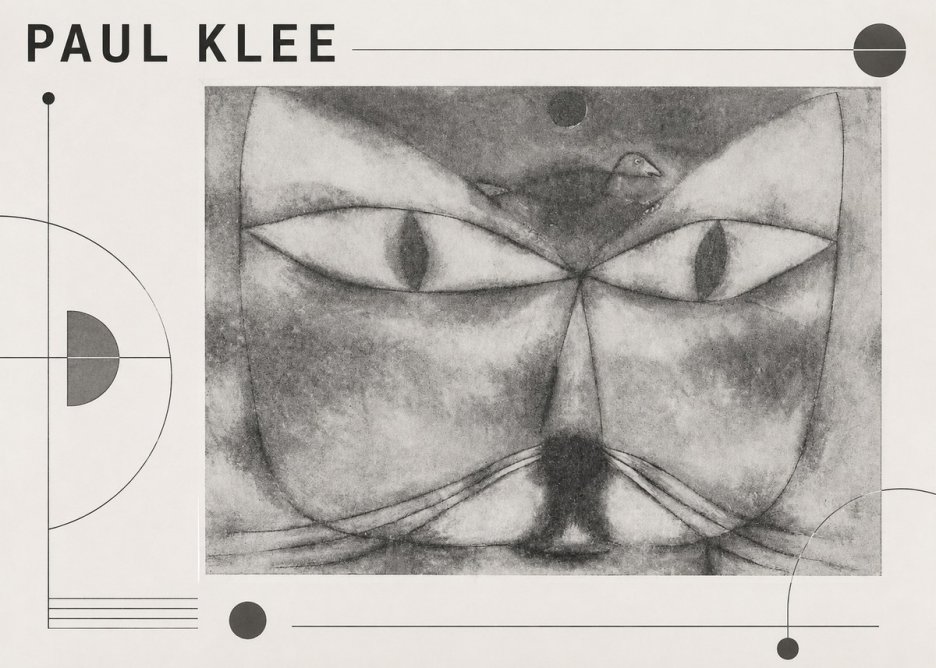 Paul Klee Cat and Bird No3 - Poszter