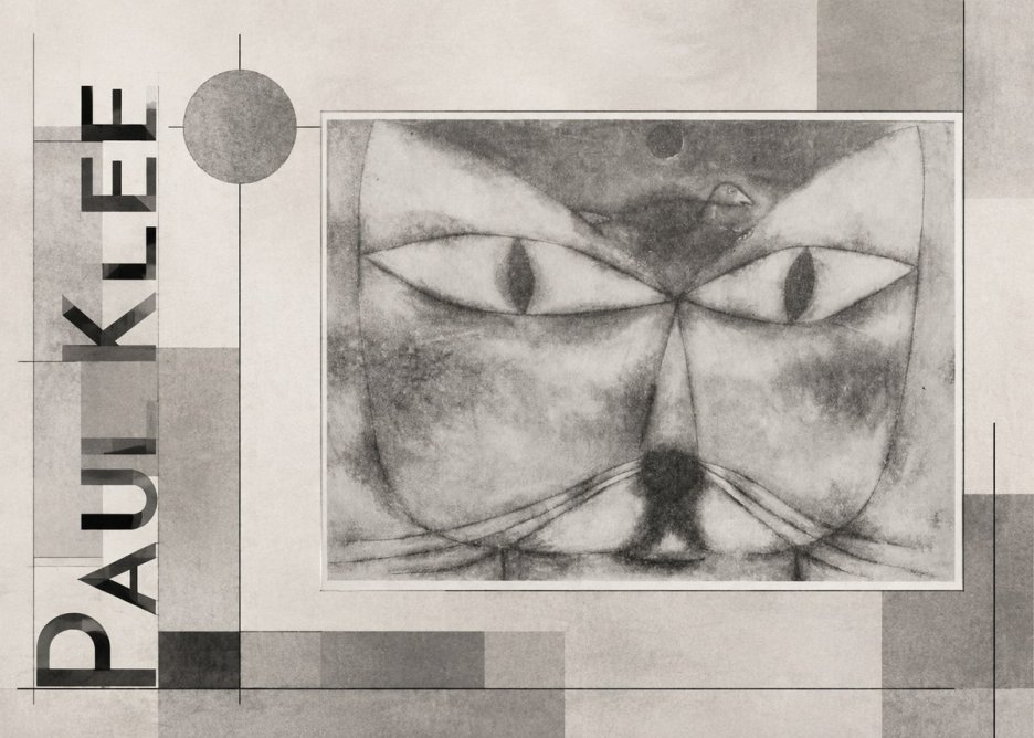 Paul Klee Cat and Bird No6 - Poszter