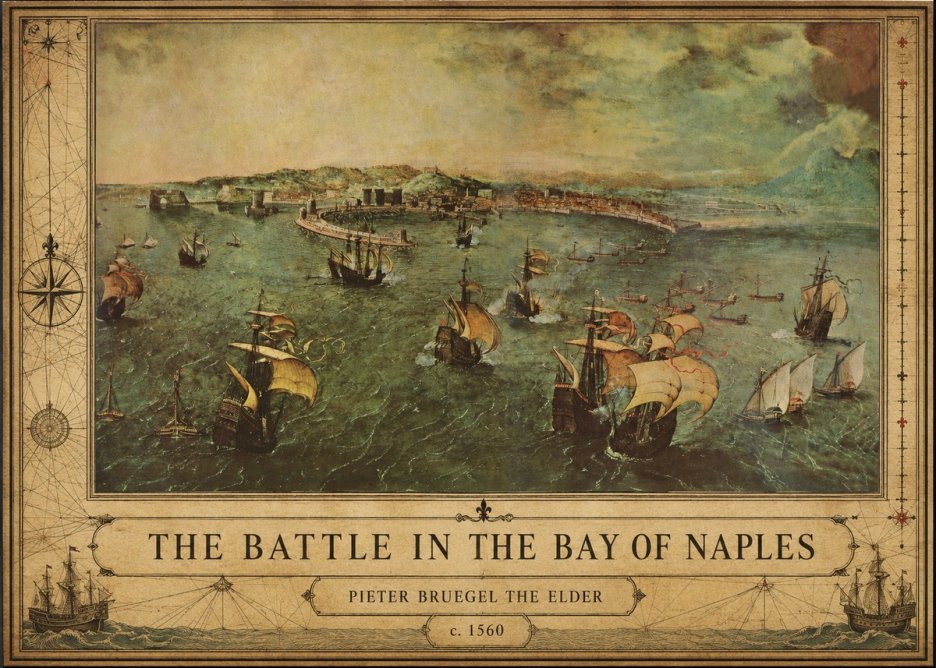 Pieter Bruegel The Battle in the Bay of Naples No2 - Poszter