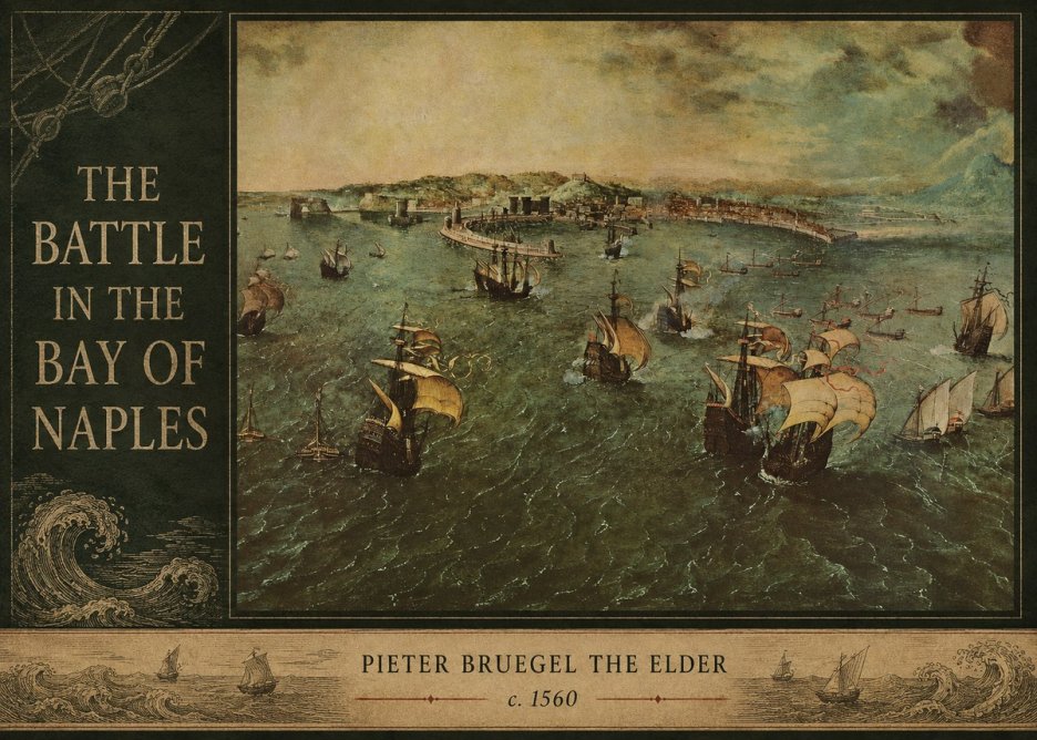 Pieter Bruegel The Battle in the Bay of Naples No3 - Poszter