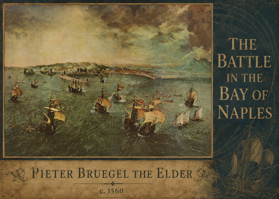 Pieter Bruegel The Battle in the Bay of Naples No5 - Poszter