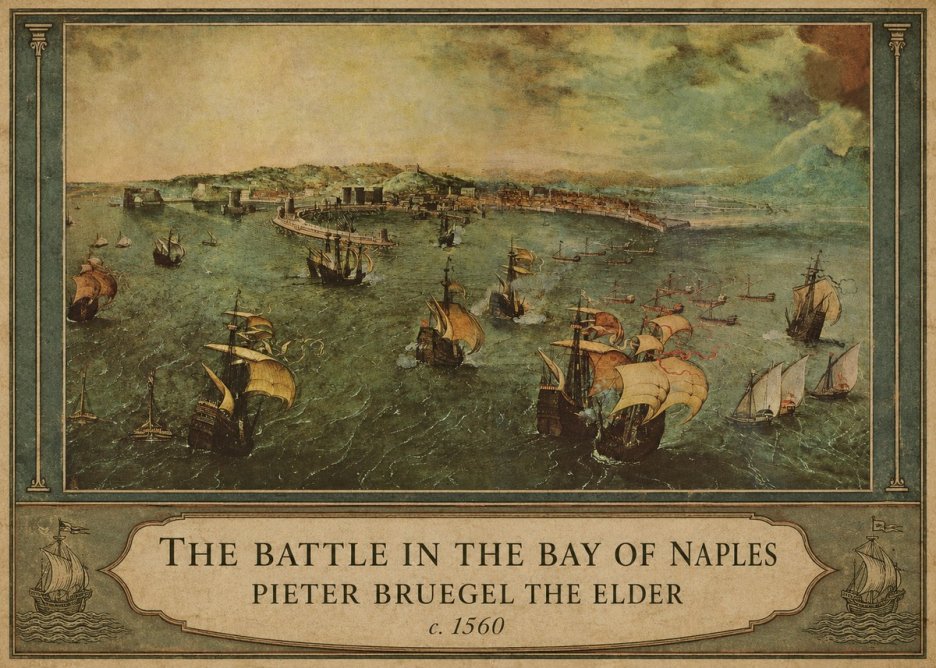 Pieter Bruegel The Battle in the Bay of Naples No6 - Poszter