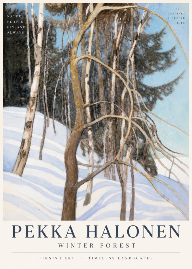 Pekka Halonen Winter Forest III No3 - Poszter