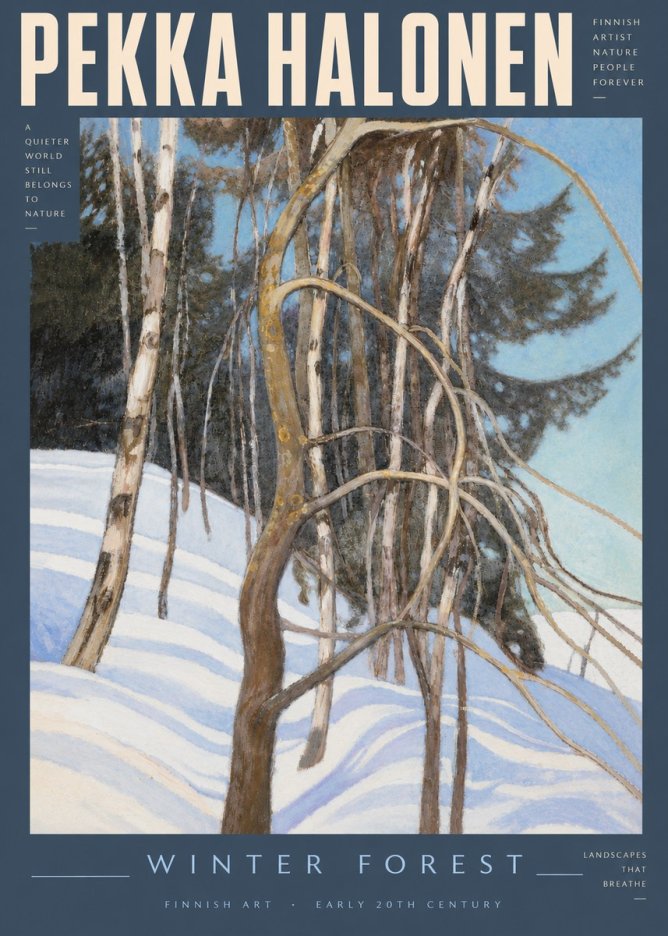Pekka Halonen Winter Forest III No5 - Poszter
