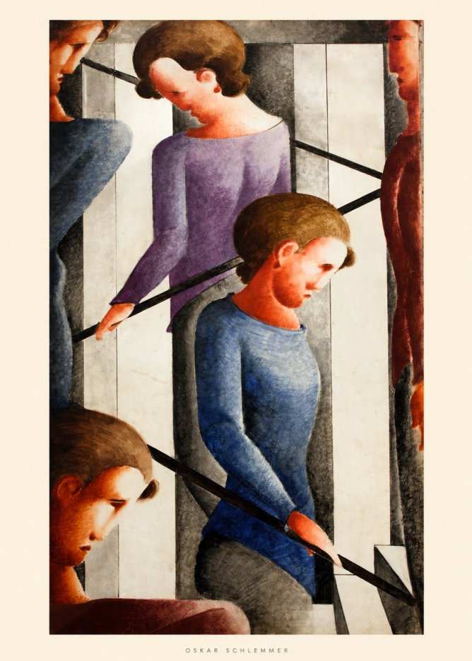 Oskar Schlemmer Staircase Figures I No6 - Poszter