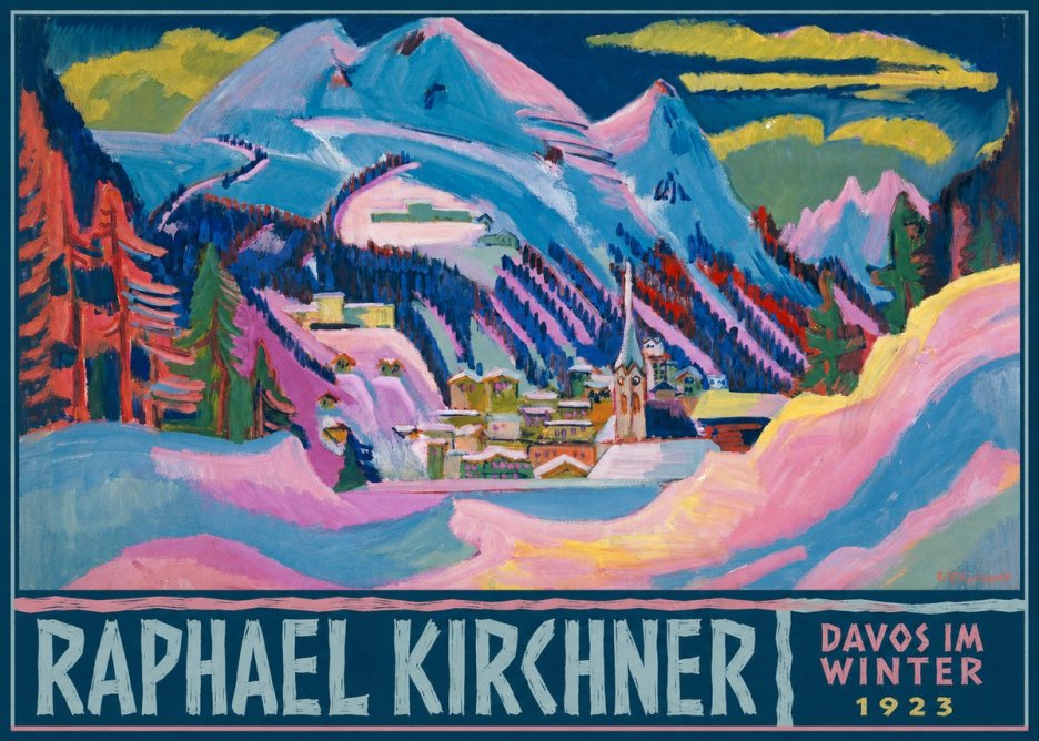 Raphael Kirchner Davos Im Winter No6 - Poszter