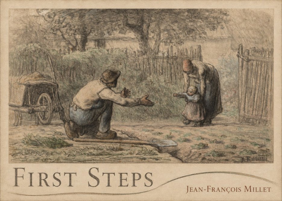 Jean-François Millet First Steps No3 - Poszter