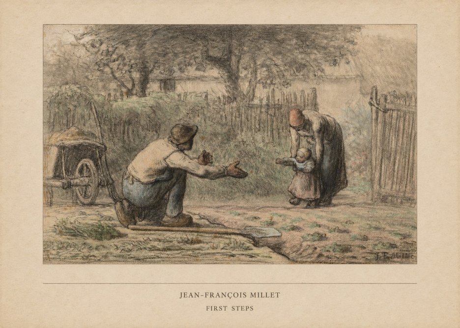 Jean-François Millet First Steps No5 - Poszter