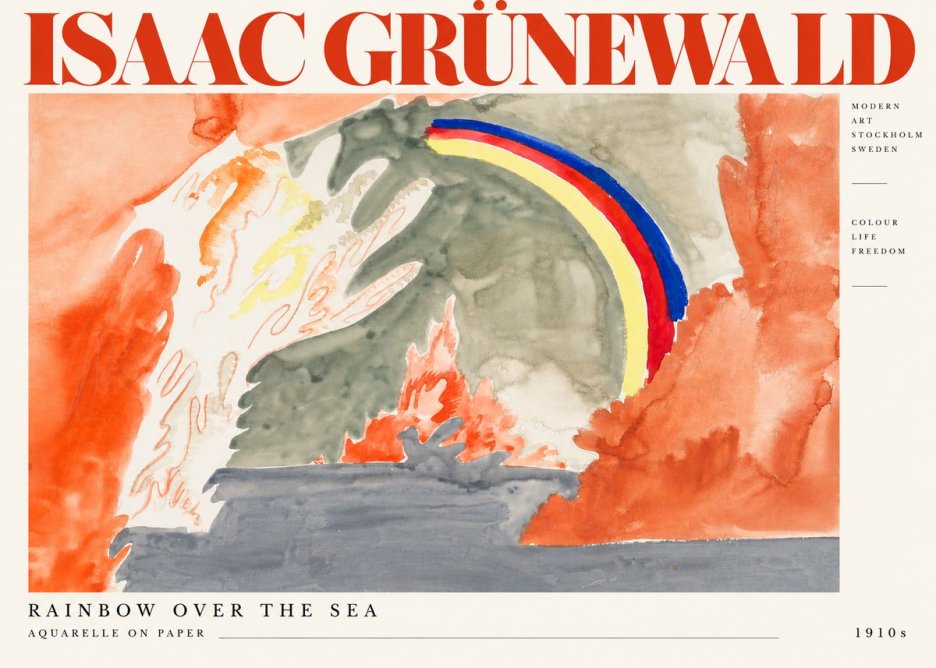 Isaac Grünewald Watercolor Composition No3 - Poszter