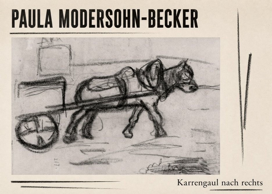 Paula Modersohn-Becker Karrengaul Nach Rechts No2 - Poszter
