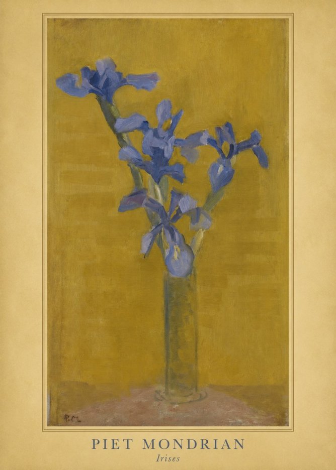 Piet Mondrian Irises No3 - Poszter