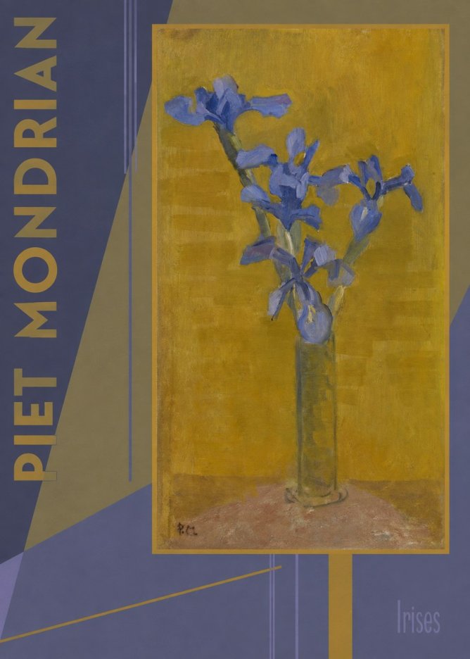 Piet Mondrian Irises No4 - Poszter